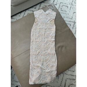 Bella Barnett Teresa Pearl Sequin Midi Dress Size Small